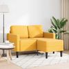 vidaXL 2-Sitzer-Sofa mit Chaiselongue L-Form Hellgelb 125 cm Leinen 4107082 Bild 2