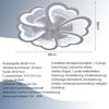 LETGOSPT Deckenleuchte Leise Deckenventilator mit Beleuchtung, 60W LED Deckenleuchte 5000LM, LED fest integriert, Kaltweiß, Naturweiß, Warmweiß, LED Deckenbeleuchtung mit Ventilator,5 Lichter Design Deckenventilator Bild 4