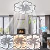 LETGOSPT Deckenleuchte Leise Deckenventilator mit Beleuchtung, 60W LED Deckenleuchte 5000LM, LED fest integriert, Kaltweiß, Naturweiß, Warmweiß, LED Deckenbeleuchtung mit Ventilator,5 Lichter Design Deckenventilator Bild 5