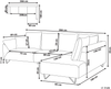 Ecksofa LUNNER Cord Braun Linksseitig Bild 2
