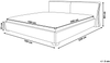 Wasserbett Leder gold 160x200 cm PARIS Bild 2