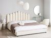 Bett mit Lattenrost Samtstoff VINCENNES 180 x 200 cm Cremeweiß Bild 3