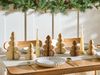 Weihnachtsdekoration 6er Set RANELVA Weihnachtsbaum 14 19 25 cm Braun Beige Bild 3