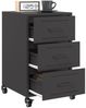 vidaXL Nachttisch Schwarz 36x39x59 cm Stahl 846728 Bild 5