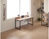 Schreibtisch mit 2 Schubladen, MDF/ Metall Natur Schwarz, 140 x 60 x 84 cm Bild 5