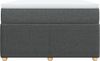 vidaXL Boxspringbett mit Matratze Dunkelgrau 120x200 cm Stoff 3285561 Bild 4