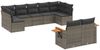 vidaXL 9-tlg. Garten-Sofagarnitur mit Kissen Grau Poly Rattan 3227131 Bild 2