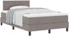 vidaXL Boxspringbett mit Kopfteil Taupe 120 x 200 cm Stoff 3338759 Bild 2