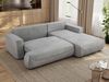 Ecksofa OVO mit schlaffunktion und bettkasten, Wellenfeder, lose Kissen, L-form 271x195 cm - Hellgrau Velvet - rechte Seite Bild 4