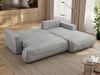 Ecksofa OVO mit schlaffunktion und bettkasten, Wellenfeder, lose Kissen, L-form 271x195 cm - Hellgrau Velvet - rechte Seite Bild 3