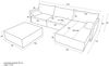 Ecksofa mit Schlaffunktion HUNTER in Royal Grafit Ottomane Rechts inkl. Hocker Bild 4