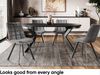 MEBLINI Esstisch Rund Ausziehbar aus Metall - 100-176x77cm - BAGIO - Gold Craft Eiche/Schwarz Matt - Loft - Esszimmertisch Modern - Küchentisch - Ausziehtisch - Round Dining Table - Esszimmertische Bild 4