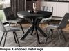 MEBLINI Esstisch Rund Ausziehbar aus Metall - 100-176x77cm - BAGIO - Gold Craft Eiche/Schwarz Matt - Loft - Esszimmertisch Modern - Küchentisch - Ausziehtisch - Round Dining Table - Esszimmertische Bild 5