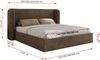 Polsterbett Bett mit Holzlattenrost Schlafzimmer Bett Doppelbett gepolstertes Kopfteil Multipocket Matratze - EMORA CLASSIC - 180x200 cm - Braun Velvet - ELORI LUX Bild 4