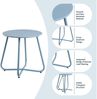 Beistelltisch Outdoor Balkontisch Klein Metall Rund Wetterfest Patio Terrasse Bild 5