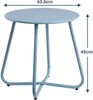 Beistelltisch Outdoor Balkontisch Klein Metall Rund Wetterfest Patio Terrasse Bild 3