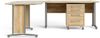Dmora Schreibtisch Megh, Mehrzweckschreibtisch, Bürotisch für PC, Eckschreibtisch, 230x200 h75 cm, Grau und Eiche Bild 5