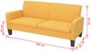 vidaXL 3-Sitzersofa 180 x 65 x76 cm Gelb 244713 Bild 4