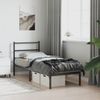 vidaXL Bettgestell mit Kopfteil Metall Schwarz 80x200 cm 355356 Bild 4