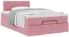 vidaXL Ottoman-Bett mit Matratze Rosa 120x190 cm Samt 3311692 Bild 5