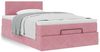 vidaXL Ottoman-Bett mit Matratze Rosa 120x190 cm Samt 3311692 Bild 4