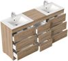 Stand Badmöbel Cosmo Modern SoftClose eiche hell : Eiche hell Bild 2