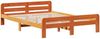 vidaXL Massivholzbett ohne Matratze Wachsbraun 160x200 Kiefernholz 3309034 Bild 5