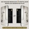 FUFU&GAGA Badezimmerspiegelschrank Spiegelschrank 40x60x5cm Schwarz, Massivholz, Einbau möglich Ultraschlank (5 cm Tiefe), Einbau möglich, Türanschlag wechselbar Bild 4