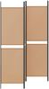 vidaXL 4-teiliger Raumteiler Beige 200 x 180 cm Stoff 42039216 Bild 3