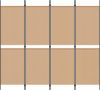 vidaXL 4-teiliger Raumteiler Beige 200 x 180 cm Stoff 42039216 Bild 4