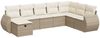 vidaXL 8-tlg. Garten-Sofagarnitur mit Kissen Beige Poly Rattan 3325634 Bild 2