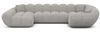 Sofa Dreams Wohnlandschaft Maleron U Form Design Stoffsofa, 6-Sitzer, Polsterecke, Ottomane links, Strukturstoff Hellgrau Bild 3