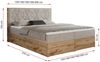 Boxspringbett mit Kopfteil und Topper, Polsterbett - NESSI - 120 x 200 cm - Beige Stoff - H3 - Topper T25 Bild 5