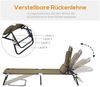 Outsunny Gartenliege Sonnenliege mit Lesefenster Gesichtsöffnung, Relaxliege, 1 St, Dreibeinliege, Braun L190 x B56 x H28 cm Bild 3