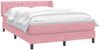 vidaXL Boxspringbett mit Matratze Rosa 160x220 cm Samt 3317828 Bild 3