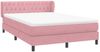vidaXL Boxspringbett mit Matratze Rosa 160x220 cm Samt 3317828 Bild 4