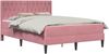 vidaXL Bettgestell mit Matratze mit Kopfteil Rosa 140 x 190 cm Samt 3415051 Bild 2