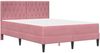 vidaXL Bettgestell mit Matratze mit Kopfteil Rosa 140 x 190 cm Samt 3415051 Bild 3