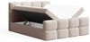 GrainGold Boxspringbett mit Bettkästen RIVON, Modern Bett mit Kopfteil - 160x200 cm, Beige (1x Bett + 1x Topper) Bild 4