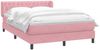 vidaXL Boxspringbett mit Matratze Rosa 140x220 cm Samt 3317822 Bild 3