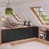 Küchenschrank für Dachschrägen R-Line Anthrazit Landhaus 80 cm ohne Schräge mit 2 Türen Vicco Bild 5
