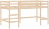 vidaXL Kinderhochbett mit Tunnel Rosa 90x200 cm Massivholz Kiefer 3206993 Bild 2