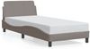 vidaXL Bettgestell mit Kopfteil "Dover" Taupe 80x200 cm Stoff 373069 Bild 2