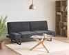 Schlafsofa 2-Sitzer YORK Chenillegewebe Schwarz Bild 3