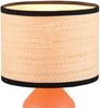 LED Tischlampe dimmbar, Keramikfuß Terrakotta, Papierschirm geflochten, H 26,5cm Bild 5