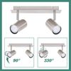 ZMH LED Deckenleuchte 2 Flammig GU10 - Deckenstrahler Schwenkbar 330° Nickel Flur Deckenlampe Innen Modern Deckenspots Wandstrahler für Küche Schlafzimmer Wohnzimmer Ohne Leuchtmittel Bild 4