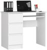 Home Collective Computertisch Schreibtisch Bürotisch Gaming Tisch mit ausziehbarer Tastaturablage, mit 3 Schubladen links, 90 x 50 x 77 cm, weiß Bild 5