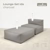 osoltus Ida Premium Modular Lounge 2tlg. Axroma Olefin charcoal grau Bild 3