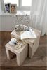 Beistelltisch Akazie 45x35x45 white stone getüncht NATURE WHITE #12 Bild 2
