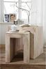 Beistelltisch Akazie 45x35x45 white stone getüncht NATURE WHITE #12 Bild 3